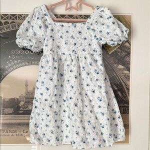 Copper Key White and Blue Casual Dress